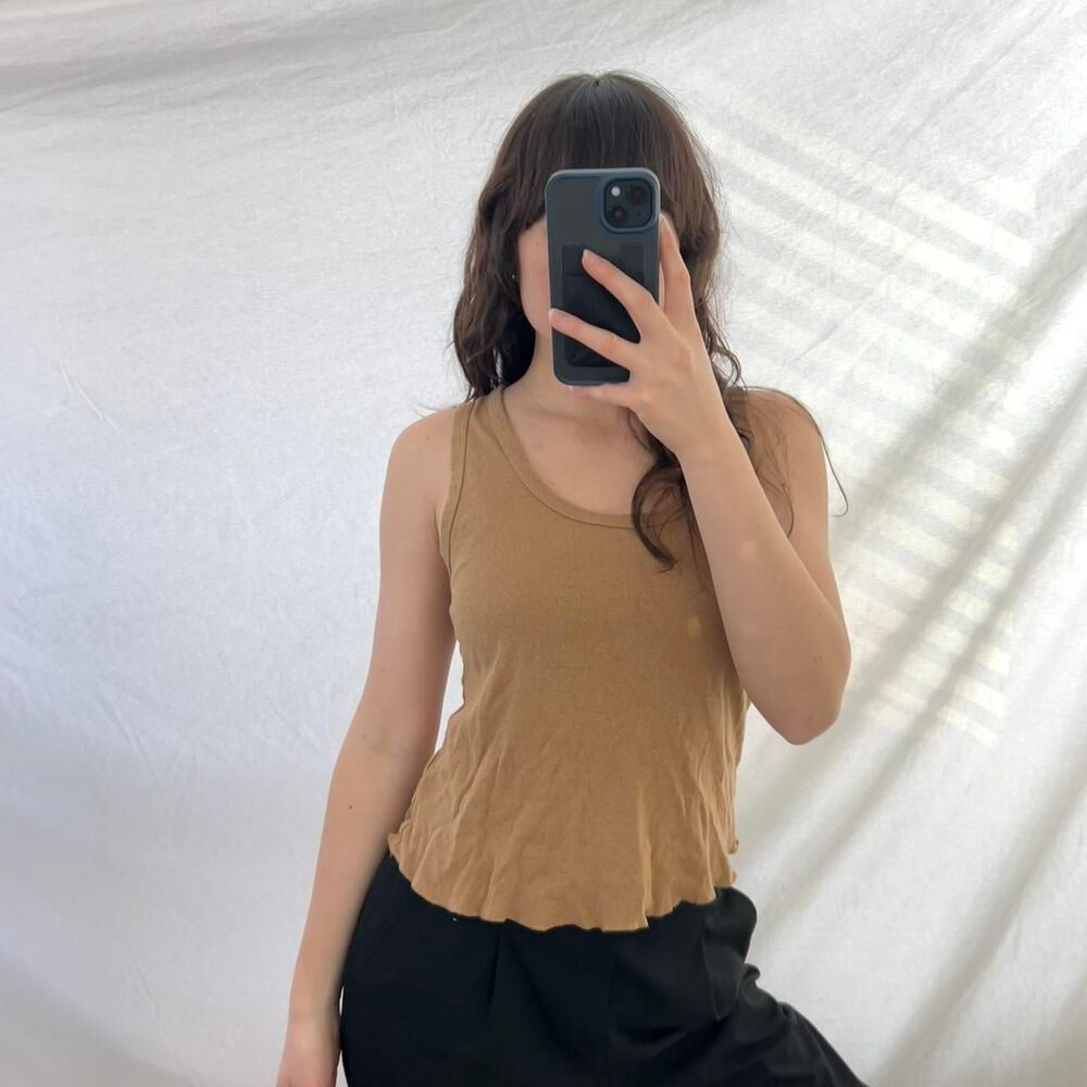 Mollusk-surf-shop Women's Tan and Brown Tank Top